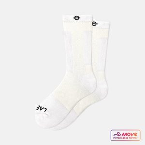 Lasso Performance Compression Crew Socks (White)